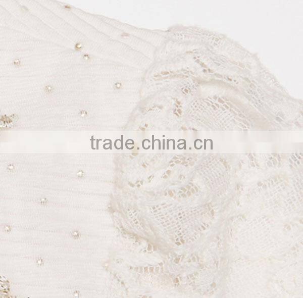 Women's your own brand designer ladies' loose fit pleated lace korea summer fashion dress with hollow sleeves