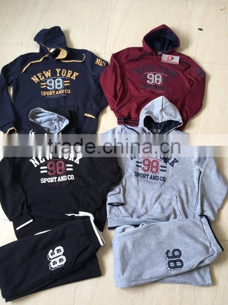 sports suits man training wear fleece sportswear sets men's tracksuit