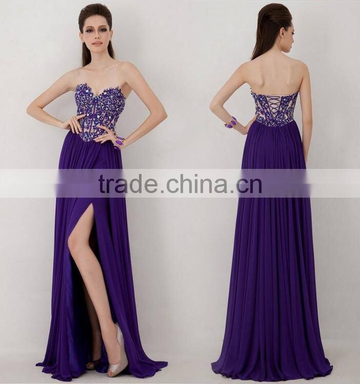 purple open leg beaded ladies evening dress best western dresses