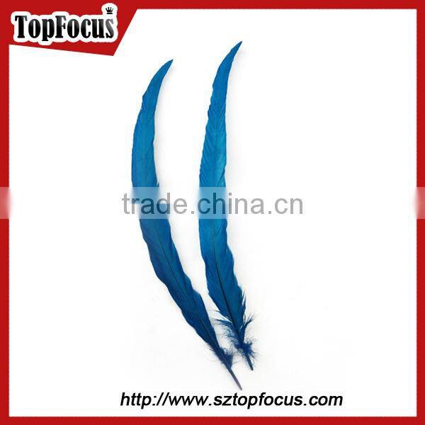 dyed color big long natural grizzly rooster feathers for sale