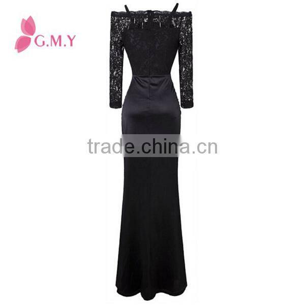 Women's Long Sleeve Mermaid Ruching Prom Dresses Floor-length Dresses Long Formal Gown