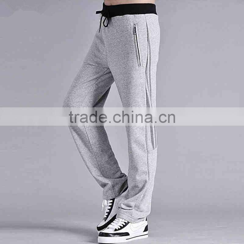 Men casual pants breathable sport pants custom 100%cotton gym pants wholesale cheap