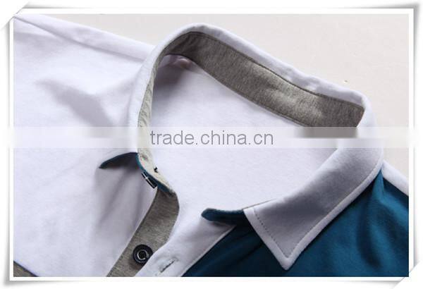 Multi-color stitching polo shirts with Pima cottom