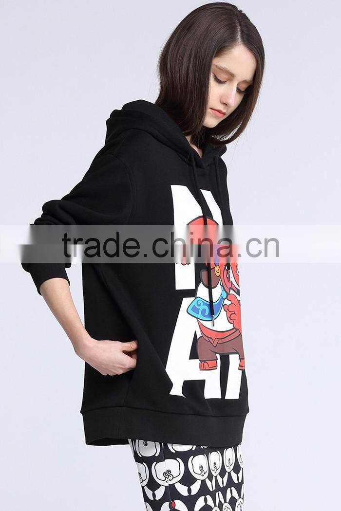 Wholesale black soft women stylish hoodies
