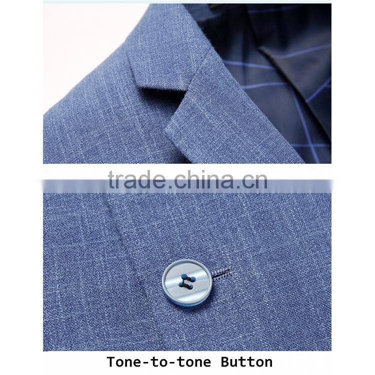 Latest Style Customer Design Mens Grey 2 Button Business Casual Suit Jacket Blazer