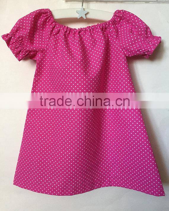 Soft Unique Baby Cotton Frocks Designs Clothes Baby Girl Polka Dot Dress Little Girls Handmade Dresses