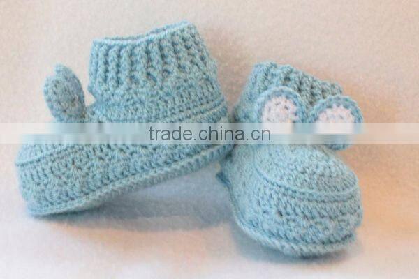 Blue Baby Romper Hand Crochet Knitwear