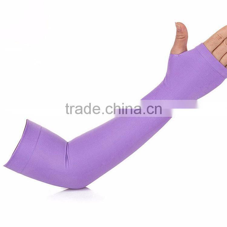 China made spandex Custom nylon compression sports cooling arm sleeves cover UV sun protection