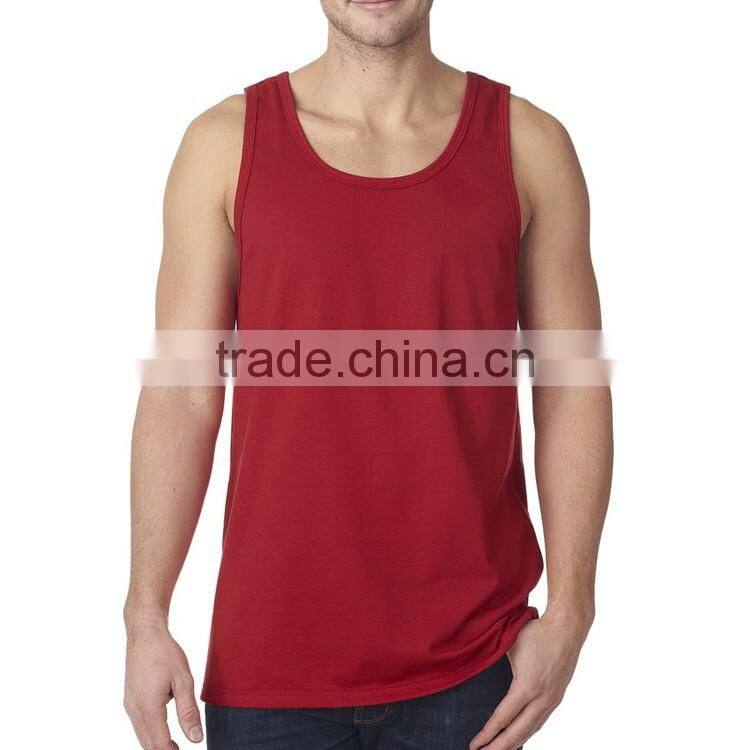 Designer Casual Blank Tops Wholesale Mens Bodybuilding Stringer 95% Cotton 5% Spandex Tank Top