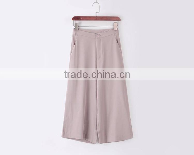 custom long loose culottes pants, hot culottes shorts for girls, women plain fashion pants culottes