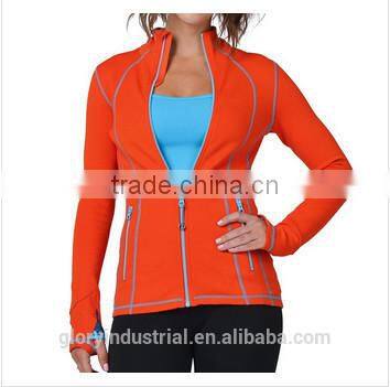 86% nylon 14% spandex wholesale women's custom polar fleece jacket