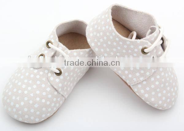 Lovely funny skidproof genuine leather baby oxford shoes
