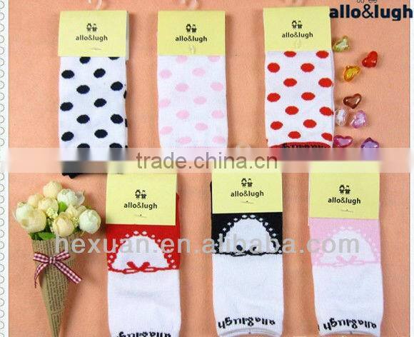 cotton child sock with lace belt