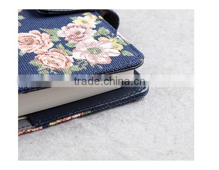 A6 canvas colors cover daily / monthlyr /workly loose leaf agenda planner with clasp