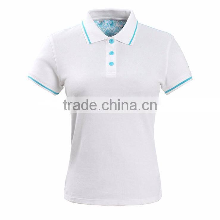 Hot Sale Custom New Design Collar Blank Plain Polo T Shirts For Women