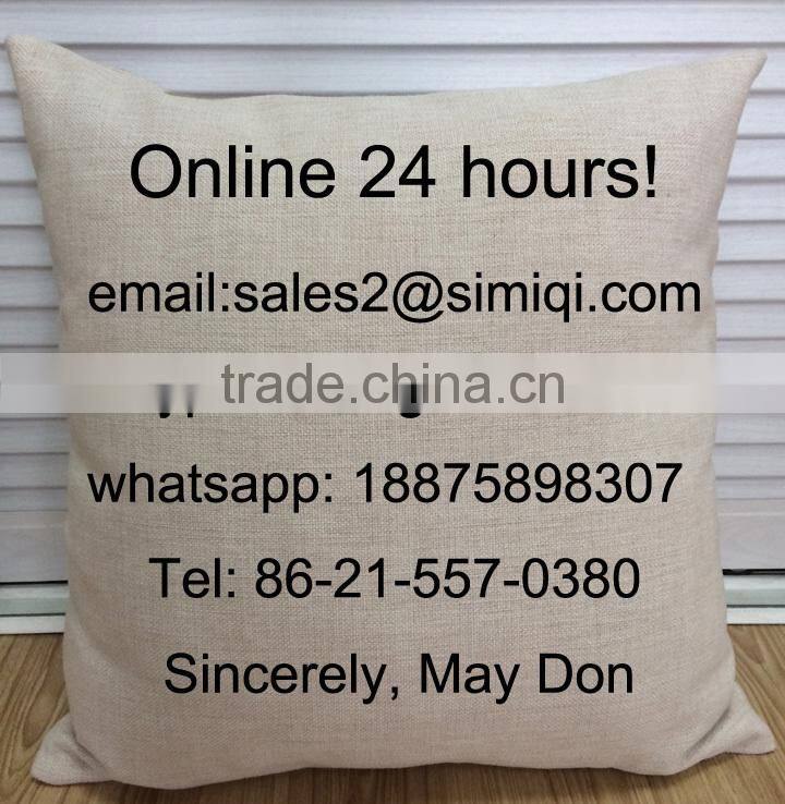 natural linen color customize linen cotton printed linen cushion cover