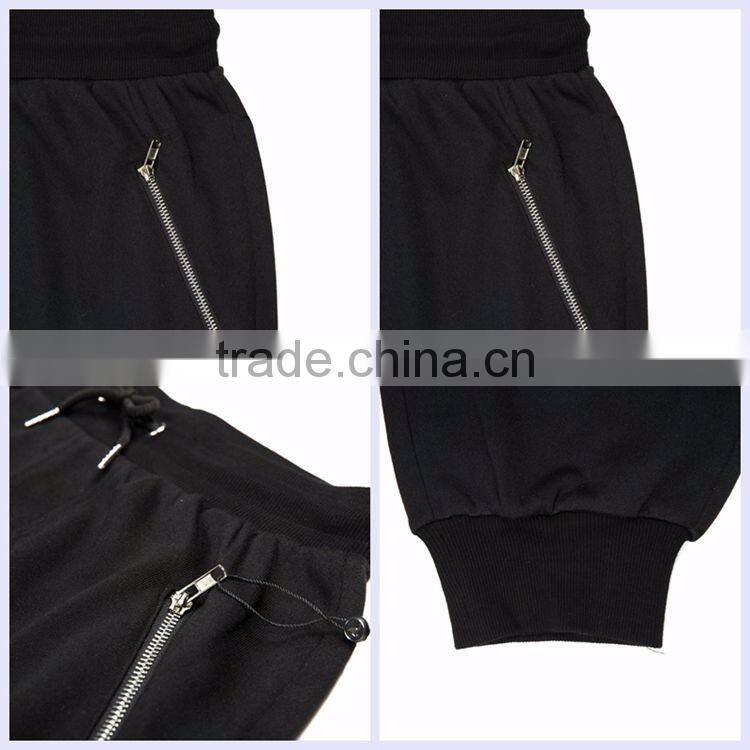 2016 hot sale high quality 4 zipper design 3/4 short pants european style fashion cheap half pants for men