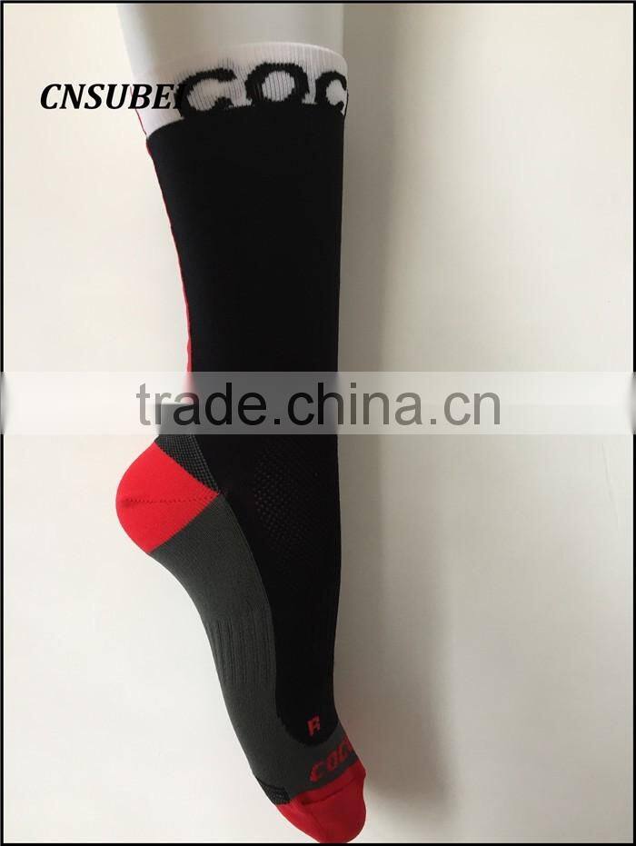 Ankle high 16-18mm/hg functional design men compression custon logo hiking sock