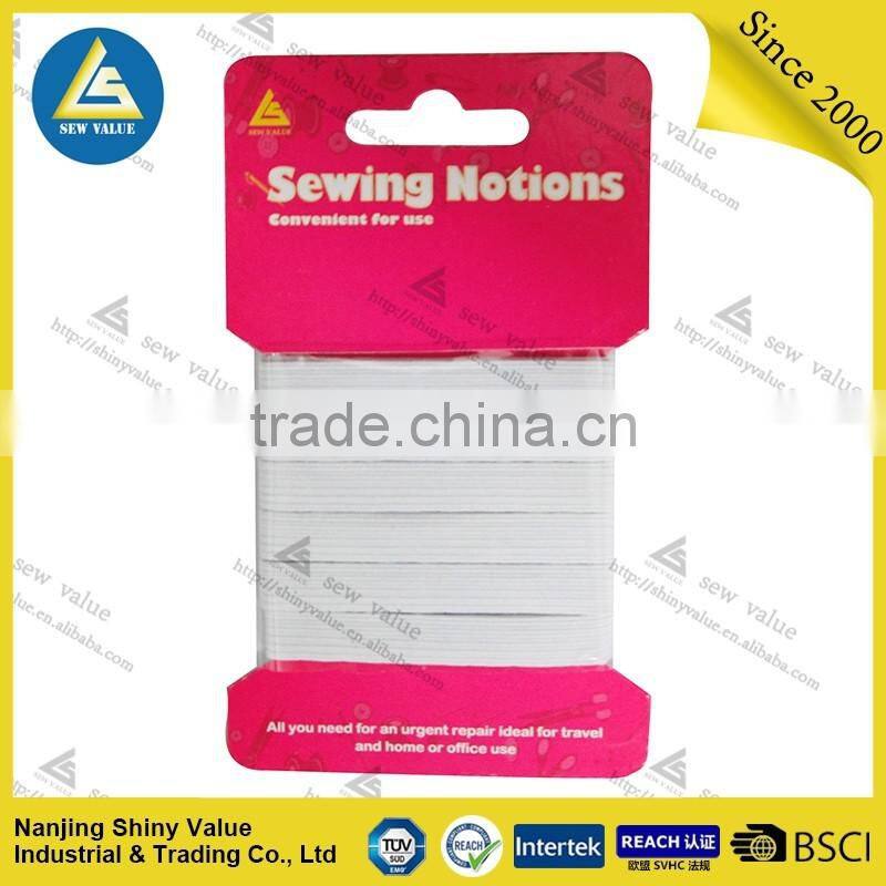 10mm*2m Latex bleach Braided Elastic for sewing work/travel/hotel use