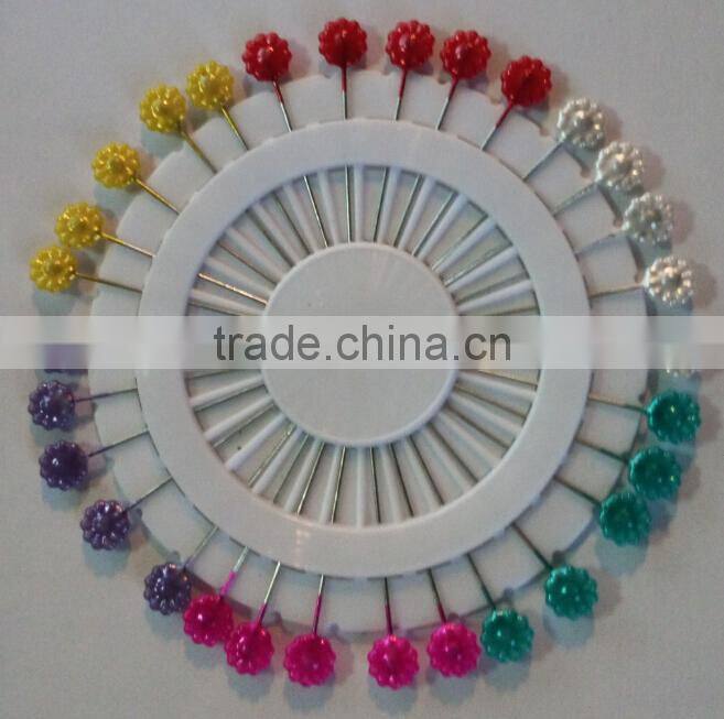 Dressmaking Sewing Straight Pins Round Head Color Pearl Corsage