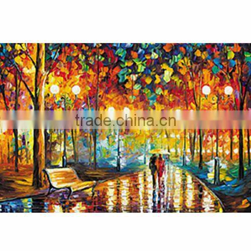 Cotton Embroidery Rhinestone Multicolor Tree Pattern DIY Kit Diamond Painting