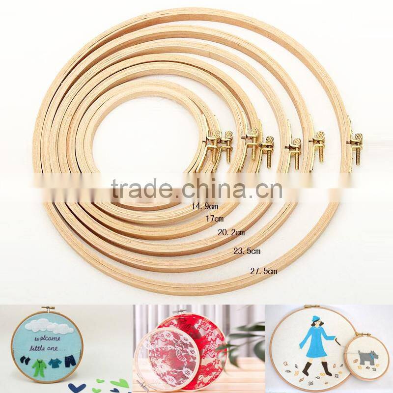 Craft Tools Cross Stitch Supplies Circle Round Natural Bamboo Embroidery Hoops