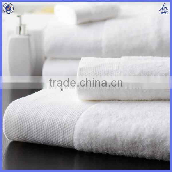towel for hotel/cotton terry towel fabric with dobby borde