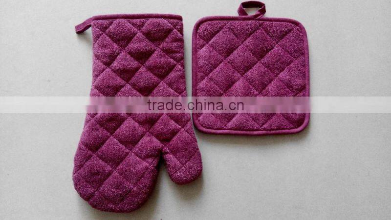 2 pcs kitchen set plain pot holder, cheap pot holders and oven gloves