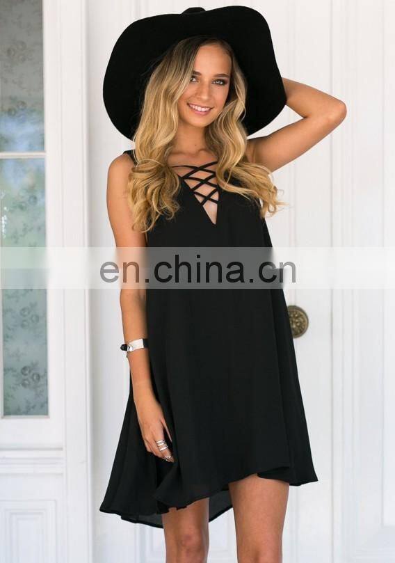 Europe And America Loose And Comfortable Sling One-Piece Dress