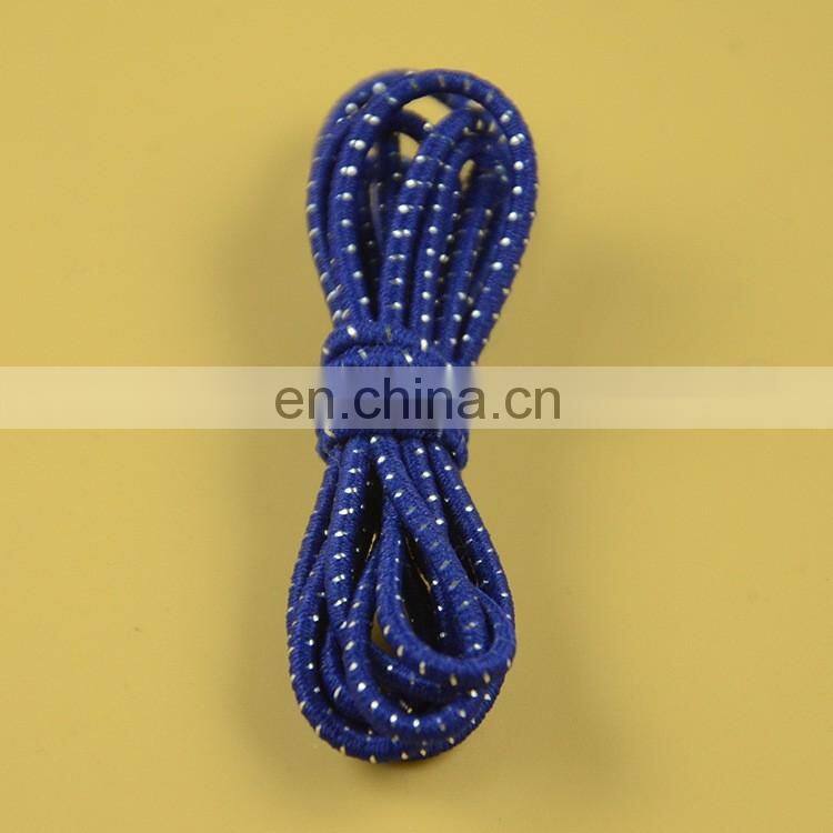 stock 2mm round elastic cord with shiny silver
