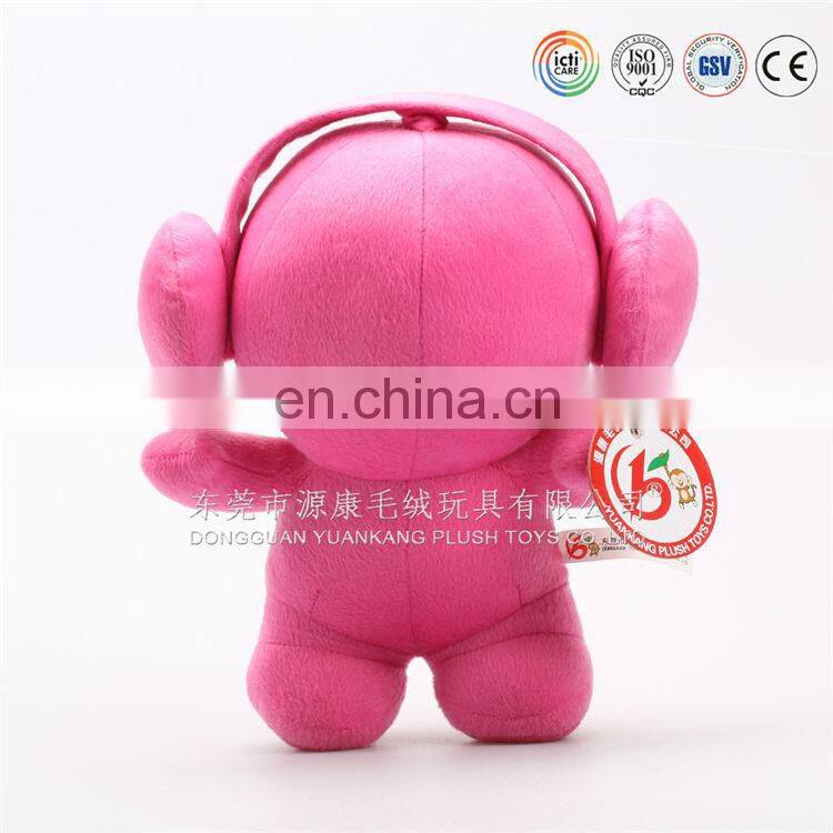 Yellow plush angry big eye toys for exporting