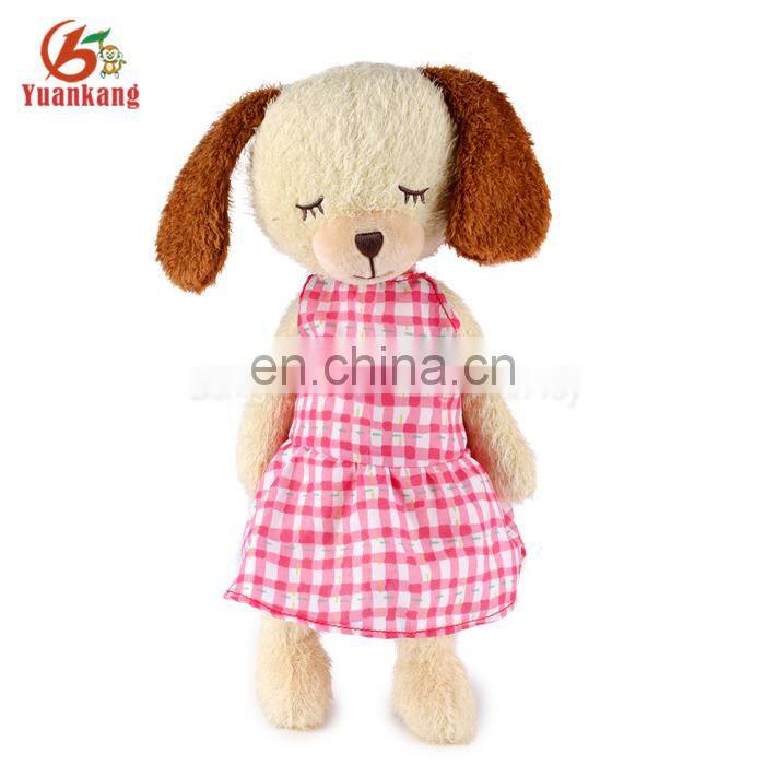 ICTI certificate factory stuffed dog toy with skirt
