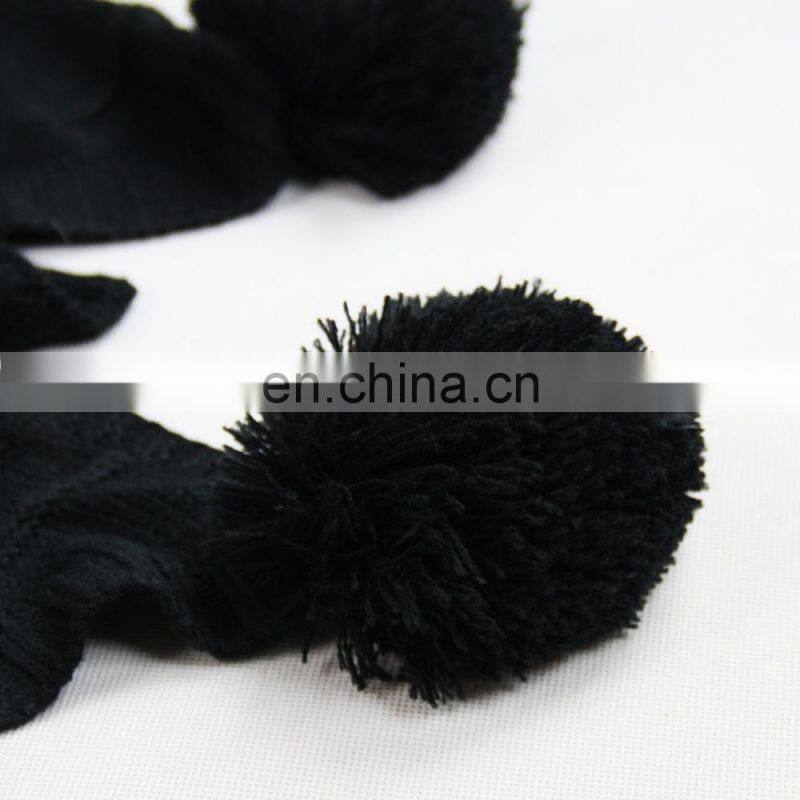 100% acrylic women scarf plaids big long shawl pure color black