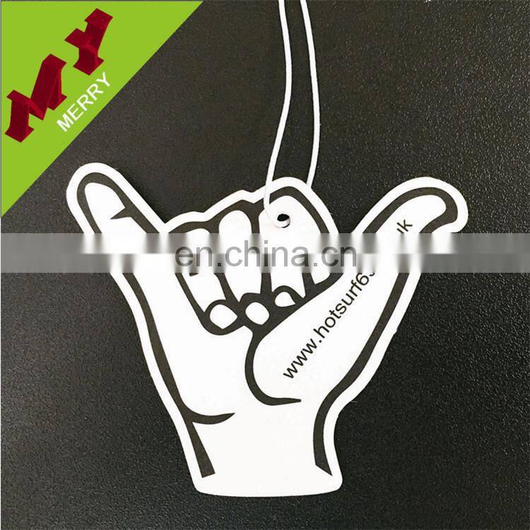 Fast lead time custom paper air freshener car wholesale