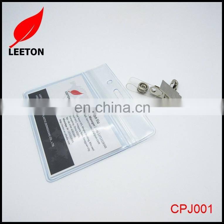 Plastic name badge holder