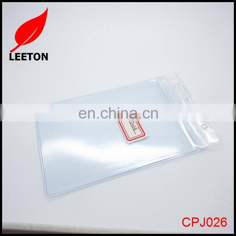 Good quality plastic PVC zip lock ID card badge holder