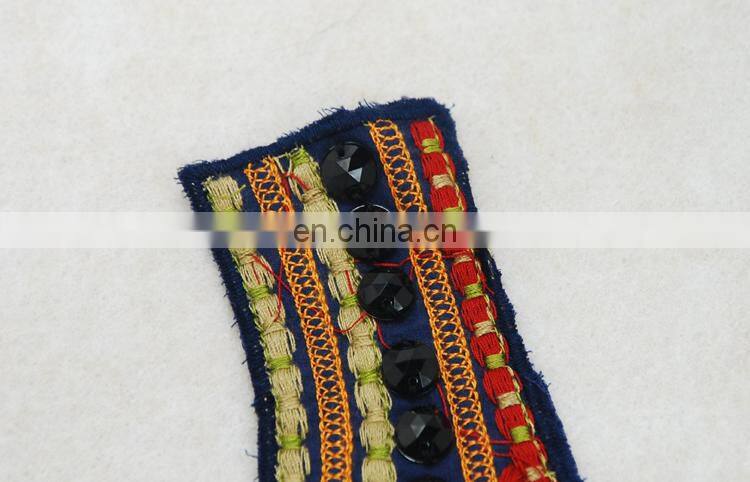 Rhinestone Collar national style decorated neck line