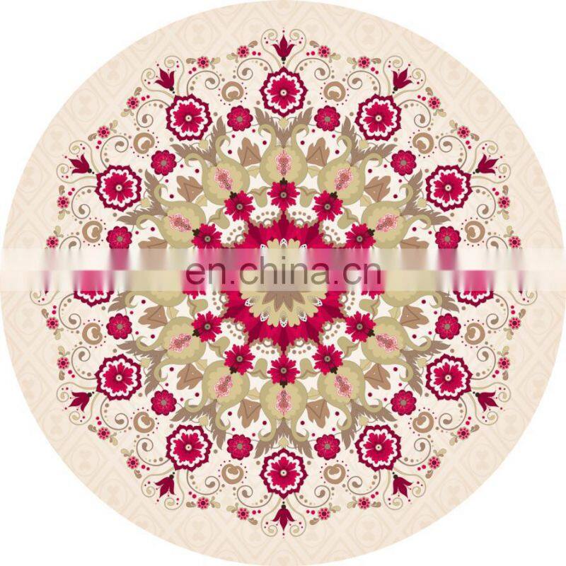 Top quality round suede natural rubber yoga mat