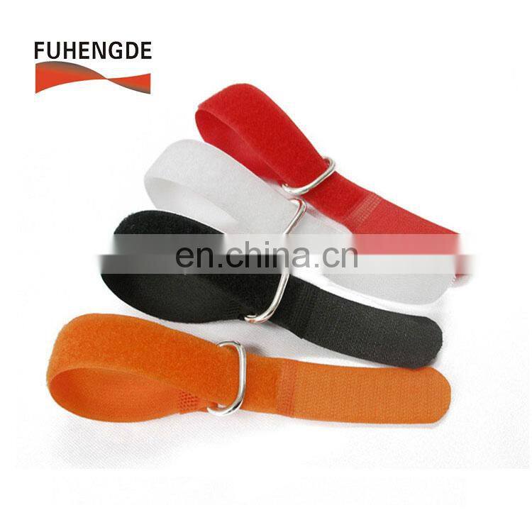 Adjustable Hook & Loop Bundle Strap With Plastic Or Metal Buckle Clip