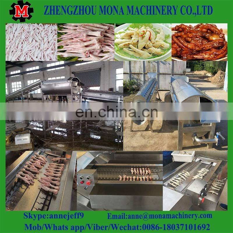 Stainless steel chicken feet cutter / chicken feet cutter price / automatic chicken feet cutting machine with working table