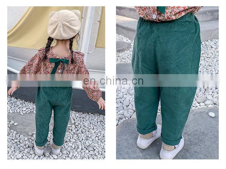 Corduroy Trousers Loose Pants Kids wide Corduroy leg pant More Colors you can choose