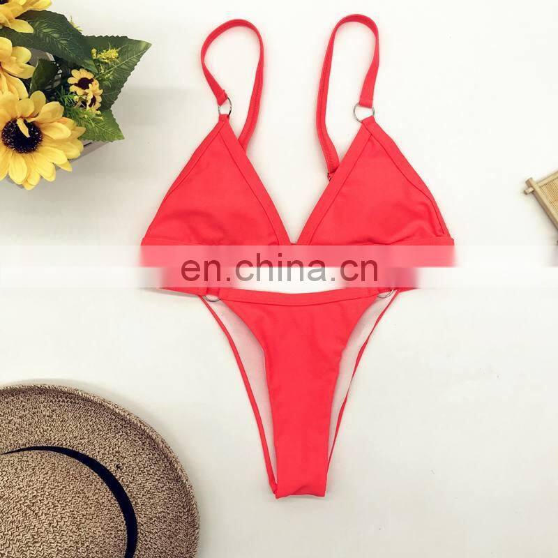 Micro Mini Bikini Solid Color Brazilian Bikini Biquini Swimwear Women 2019 New Swimsuit Sexy Triangle Bathing Suit Plavky Badpak