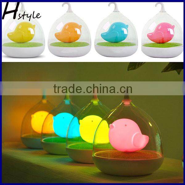 Rechargable USB Bird Cage LED Night Lamp With Touch Dimmer SNL087