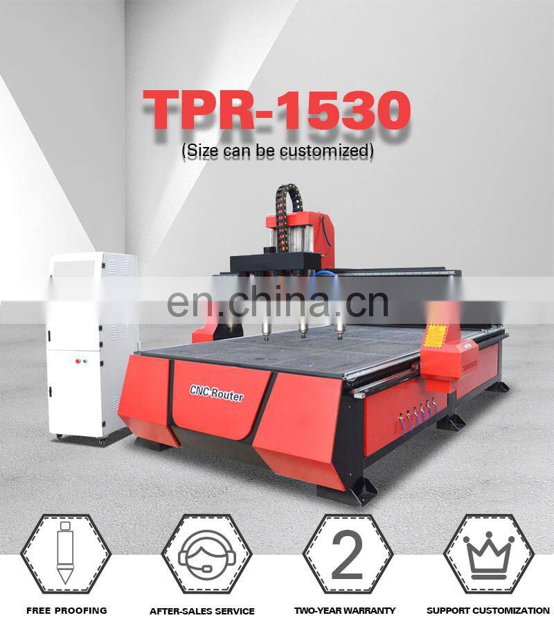 High product efficiency multi heads cnc wood carving router machine