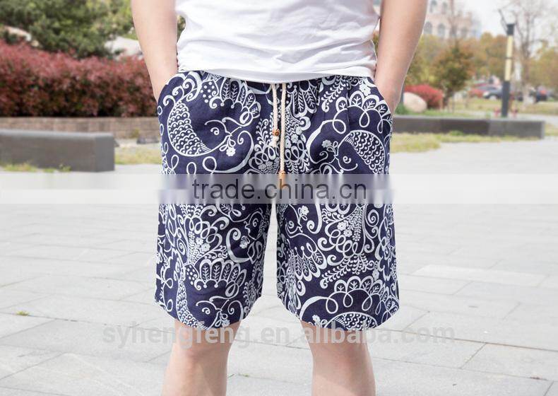 2016 summer beach wear printing young short pants for man