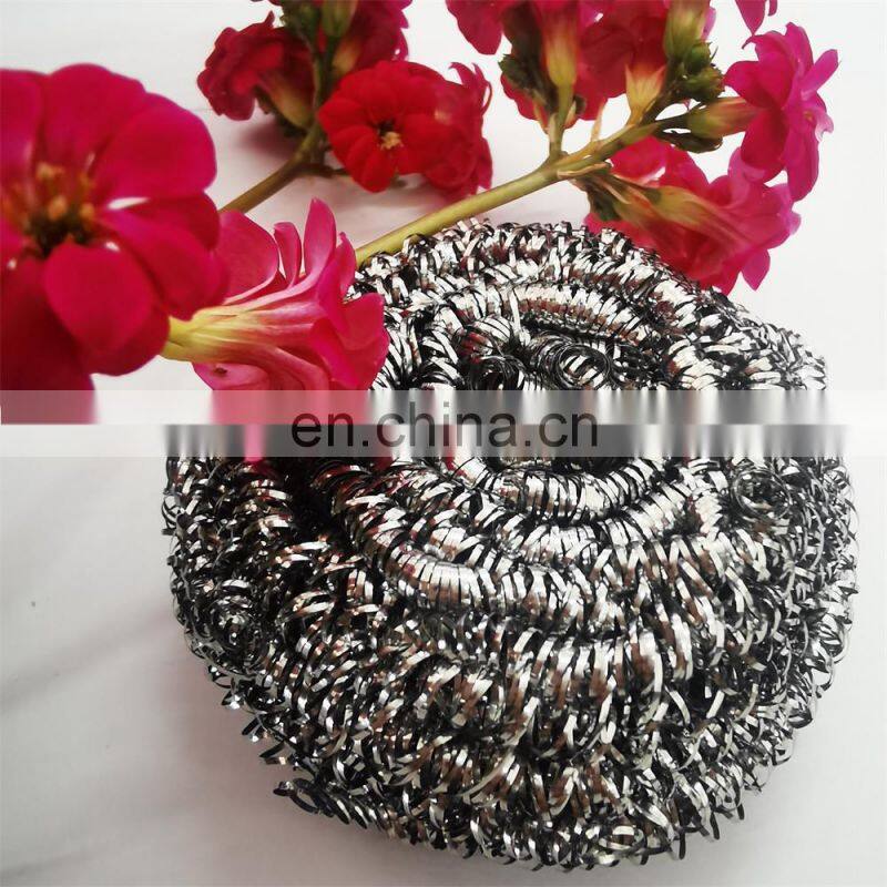 aisi410 430 stainless steel scourer scrubber wire wool pot scourer scrubber for cleaning bowl pot kitchen