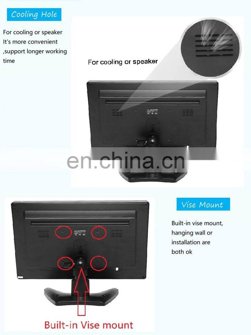 Factory Price HD Input 12 inch Industrial screen POS LCD Monitor outdoor screen display