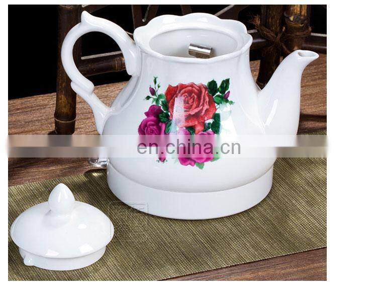 Rose veins 1.5L ceramic electrical tea kettle