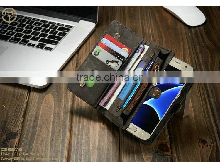 for Samsung s7 case leather stand flip phone case with 2 business card holder photo bag leather case for Samsung s7