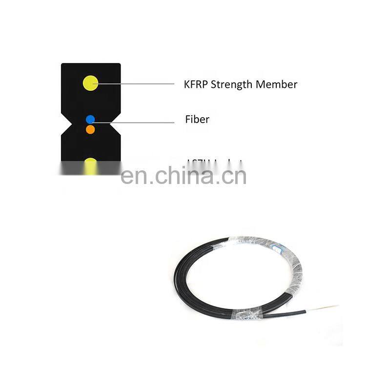 high quality Lszh Figure 8 Drop Fiber Optic Cable Price Indoor Outdoor 1 Core 2 Core FTTH Drop Cable G657